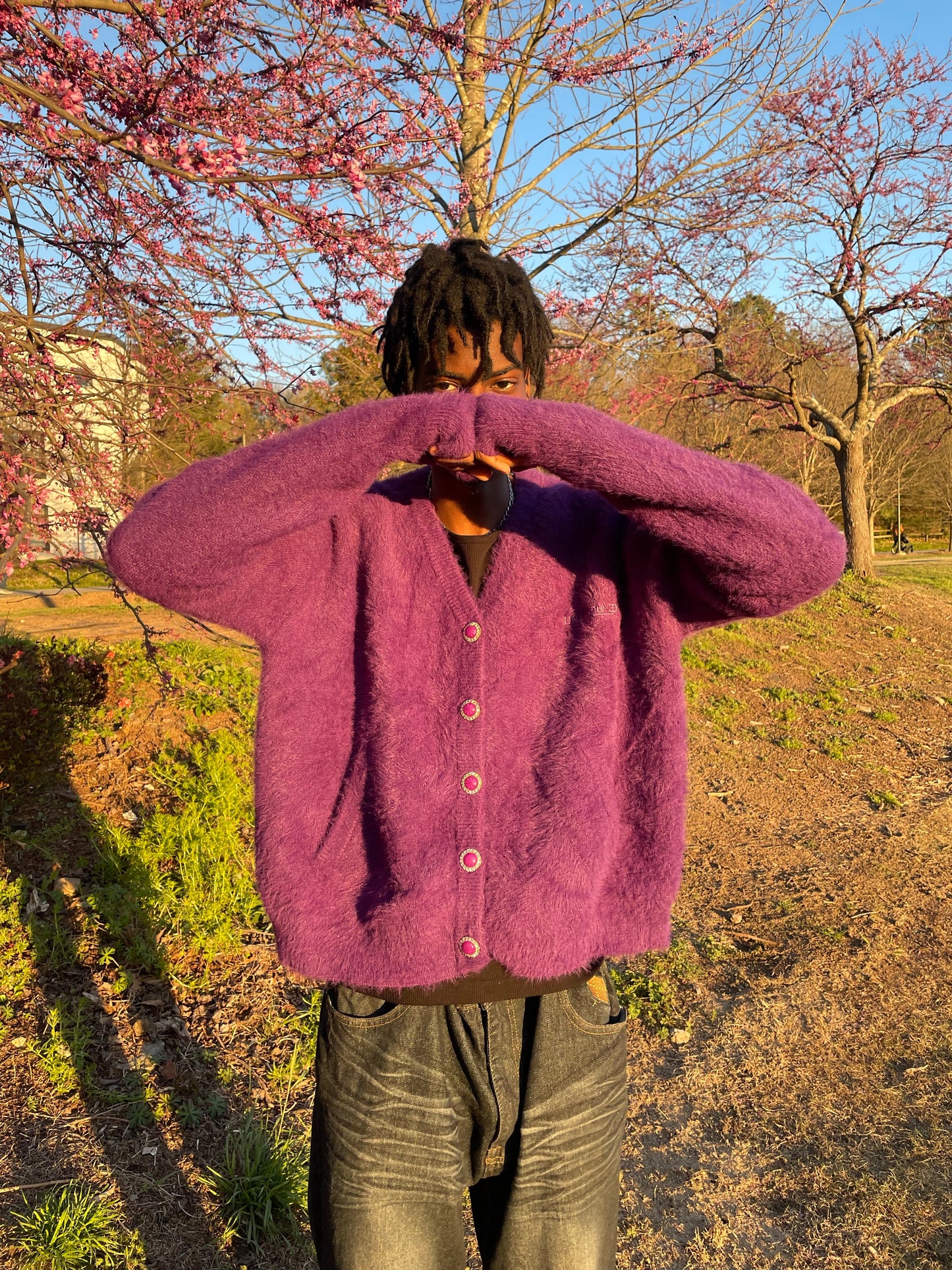 Unannounced Deep Purple Cardigan